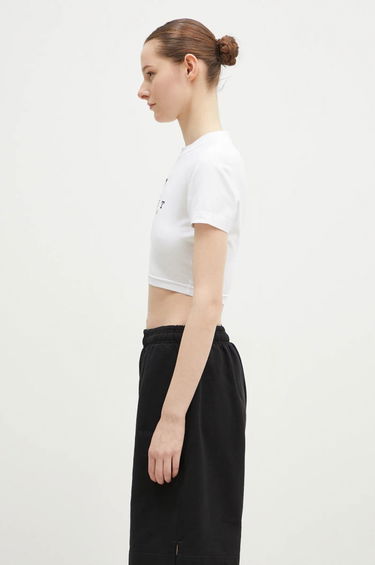 Crop Top VETEMENTS Cropped Fitted 'U Might Know Me' T-Shirt Biela | WA66TR750W, 1