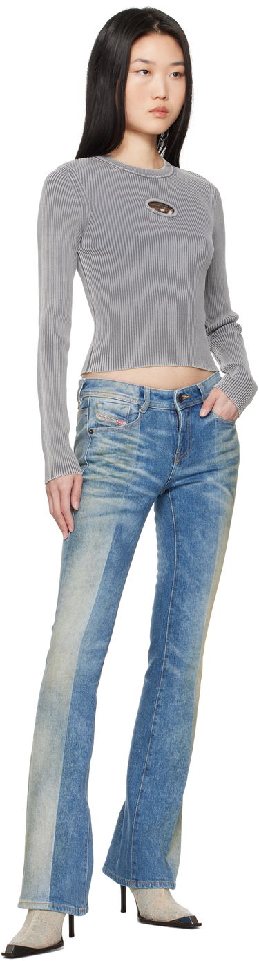 Crop Top Diesel Cutout Ribbed Sweater Šedá | A16735 0DBDI, 3