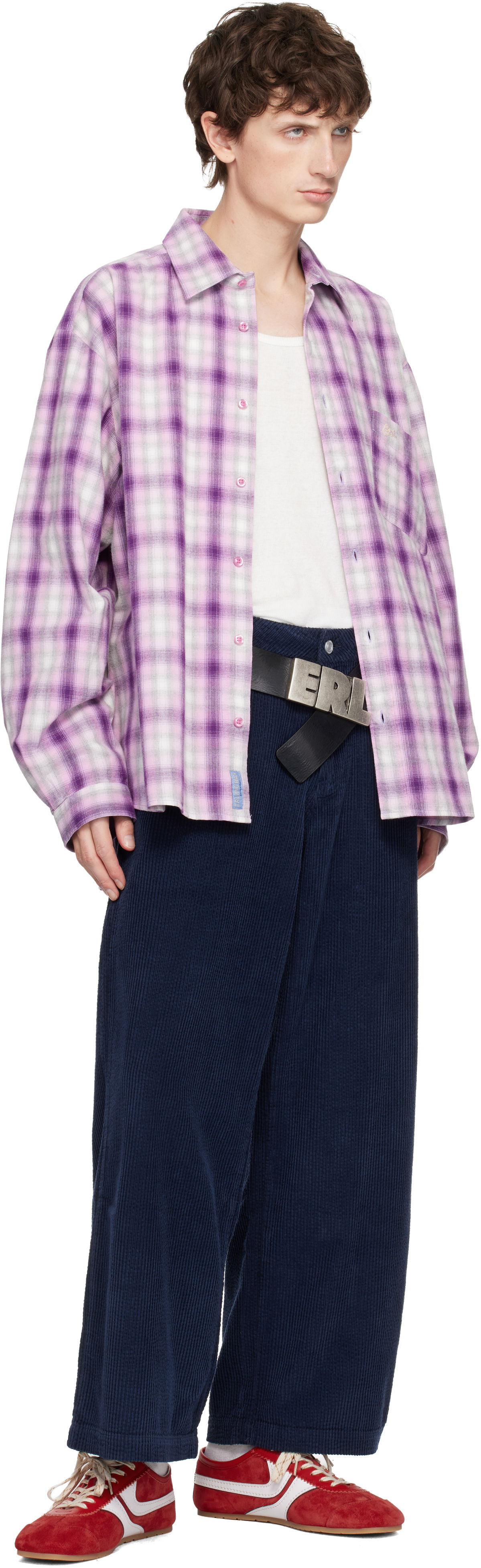 Opasok ERL 'ERL' Skinny Leather Belt Čierna | ERL11K050, 1