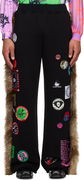 Chopova Lowena Patched Faux-Fur Sweatpants