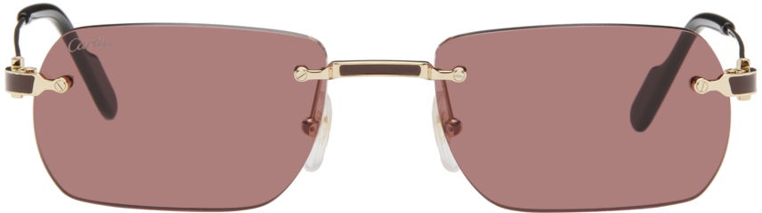 Slnečné okuliare Cartier Cartier 'Première de Cartier' Rectangular Sunglasses Hnedá | CT0498S-002, 0