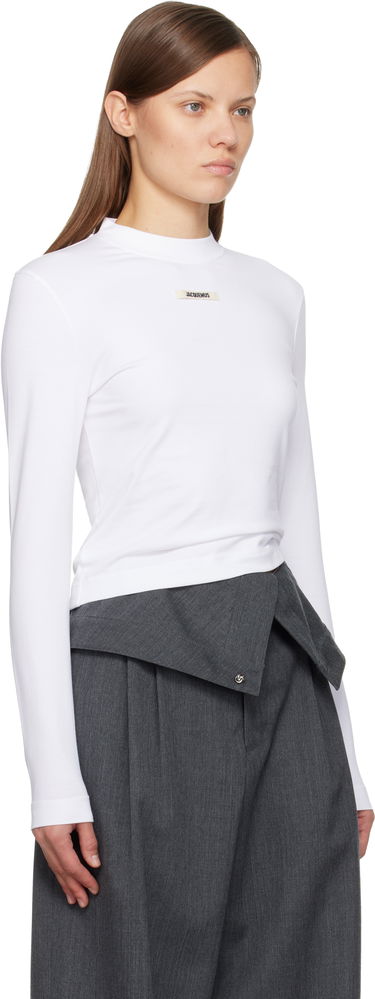 Tričko Jacquemus 'The Gros Grain' Long-Sleeve T-shirt Biela | 24ETSW00155AJ00124, 1