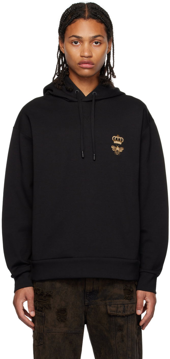 Mikina Dolce & Gabbana Black Embroidered Hoodie Čierna | G9ACJZHU7H9, 0