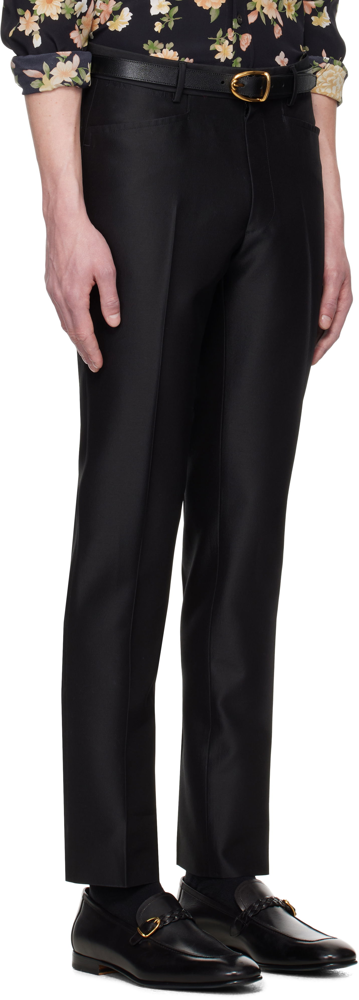 Nohavice Tom Ford Tom Ford Atticus Western Pocket Wool Silk Faille Trousers Čierna | PLPW01-WSS17, 1