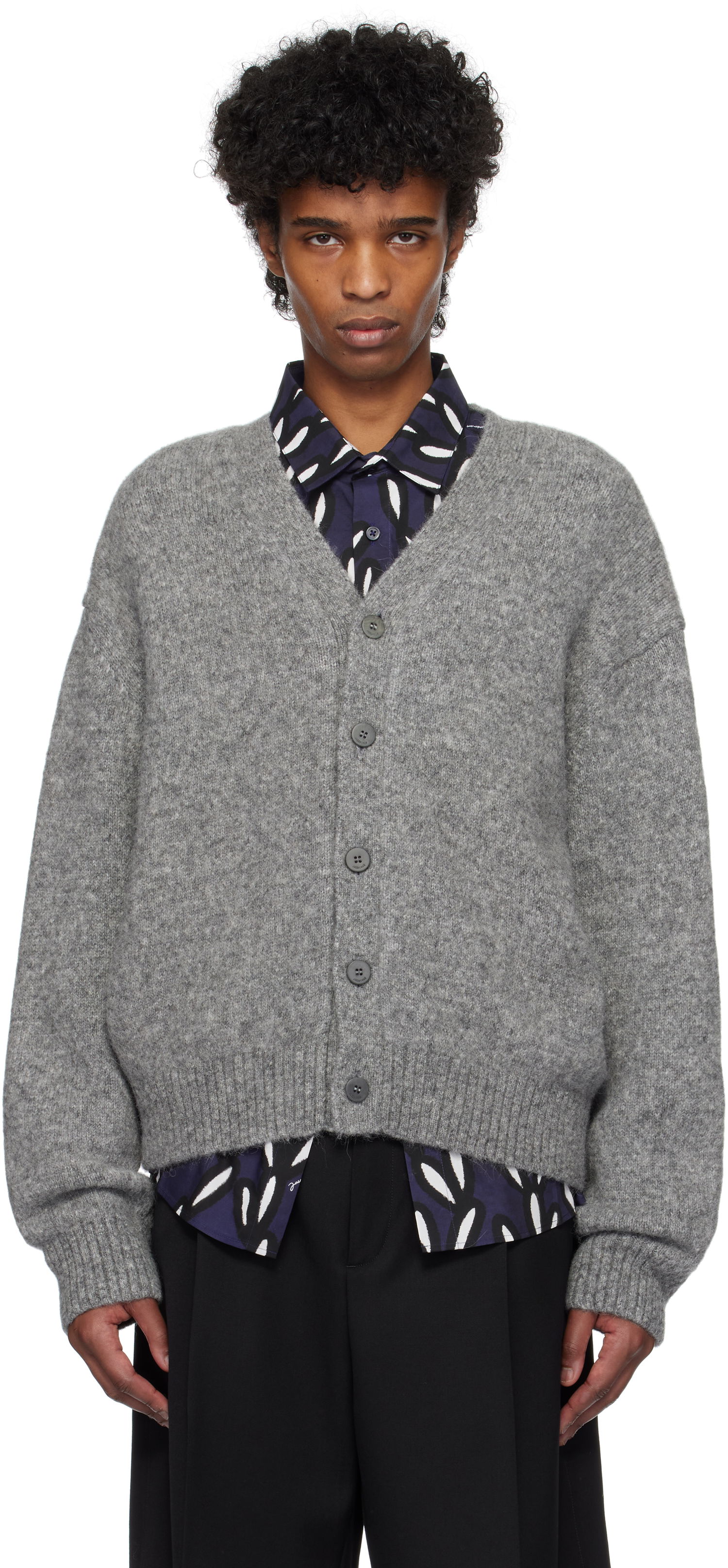 Sveter Jacquemus Jacquemus 'The Jacquemus' Cardigan Šedá | 25E255KN545-2329, 0