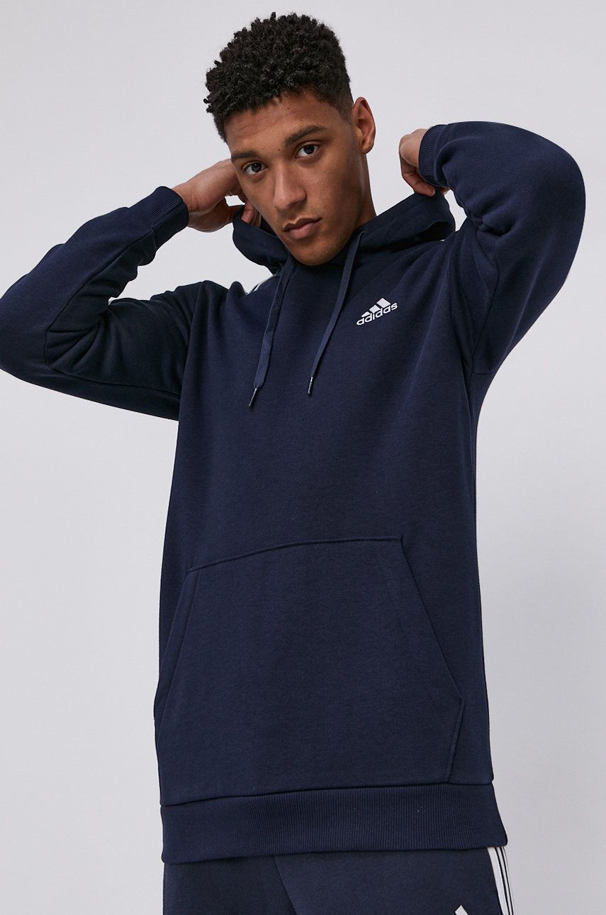 Mikina adidas Originals Essentials Fleece 3-Stripes Hoodie Navy | GK9073, 0