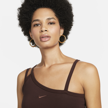 Crop Top Nike Everyday Asymmetrical Crop Tank Top Vínová | DV7926-227, 4