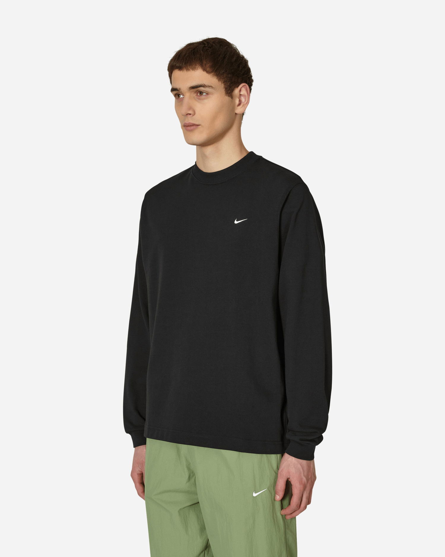 Tričko Nike Solo Swoosh Longsleeve T-Shirt Čierna | DX0884-010, 1