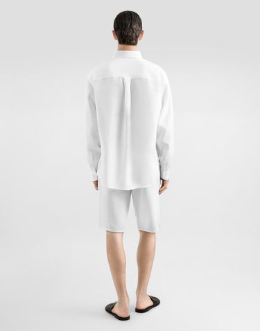 Košeľa Dolce & Gabbana Dolce & Gabbana Heraldic Patch Linen Shirt Biela | G5MS2ZFU4IKW0800, 2