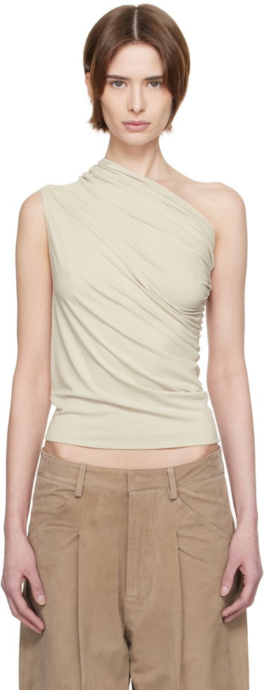 Tielko Entire Studios Entire Studios Pillar One-Shoulder Top Béžová | ES2515ST, 0