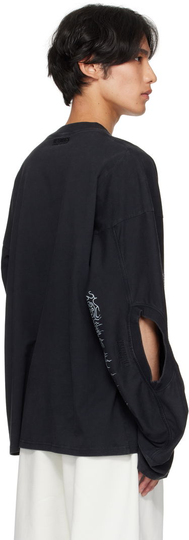 Tričko VETEMENTS Vetements Cradle of Filth 'Decadence' Cut-Up Longsleeve T-Shirt Čierna | UCF76LS980B, 2