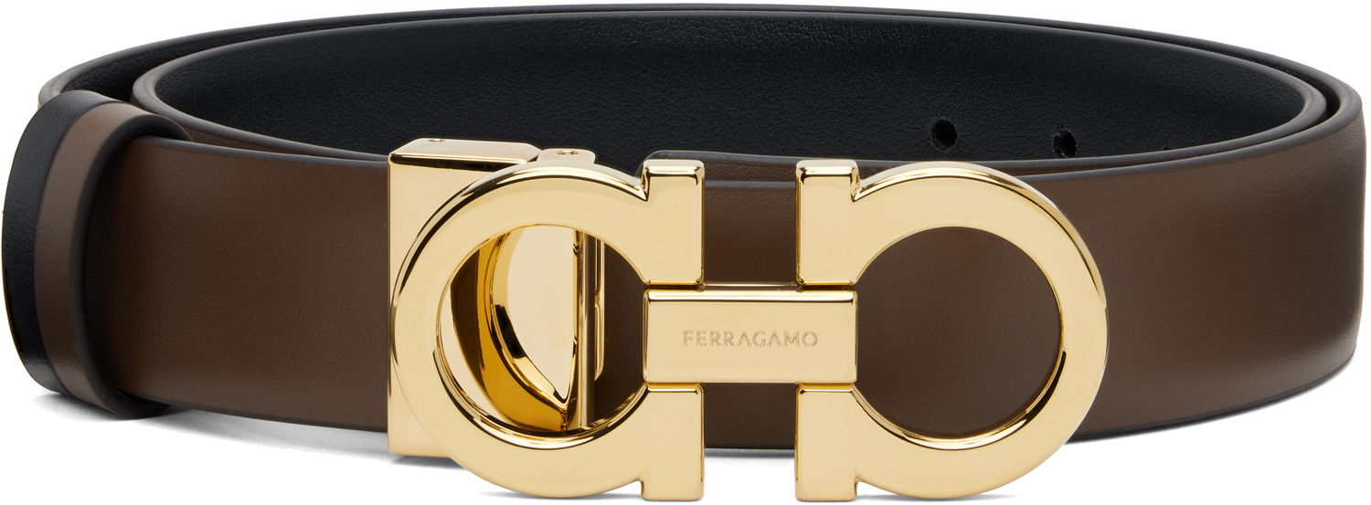 Opasok FERRAGAMO Ferragamo Gancini Reversible Belt Hnedá | 764024, 0