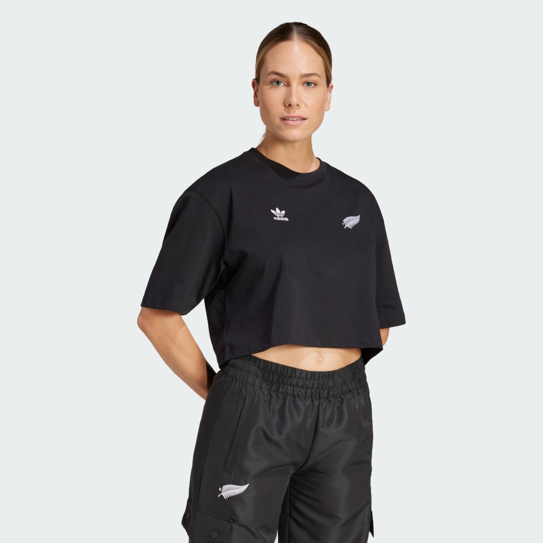 Crop Top adidas Performance Essentials Crop T-Shirt Čierna | JD4066, 1