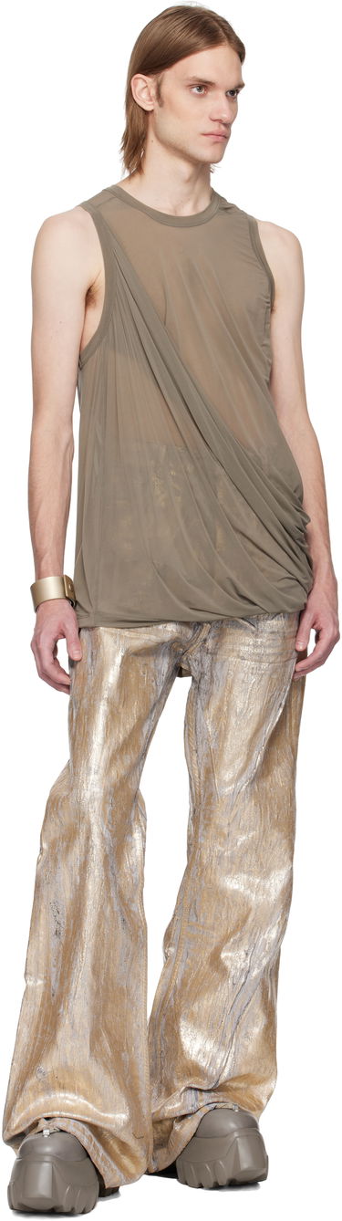 Tielko Rick Owens Rick Owens Hollywood Anthem Draped Tank Top Zelené | RR01E5152 BZ, 3
