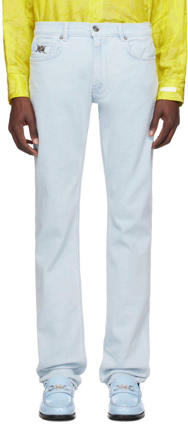 Džínsy Versace Versace Slim-Fit Jeans Modrá | 1011693_1A10874, 0
