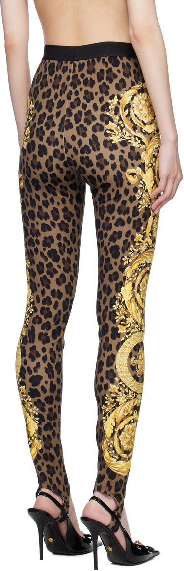 Legíny Versace Stirrup Leggings With Baroque Print Hnedá | 1015879_1A12087_5N440, 2