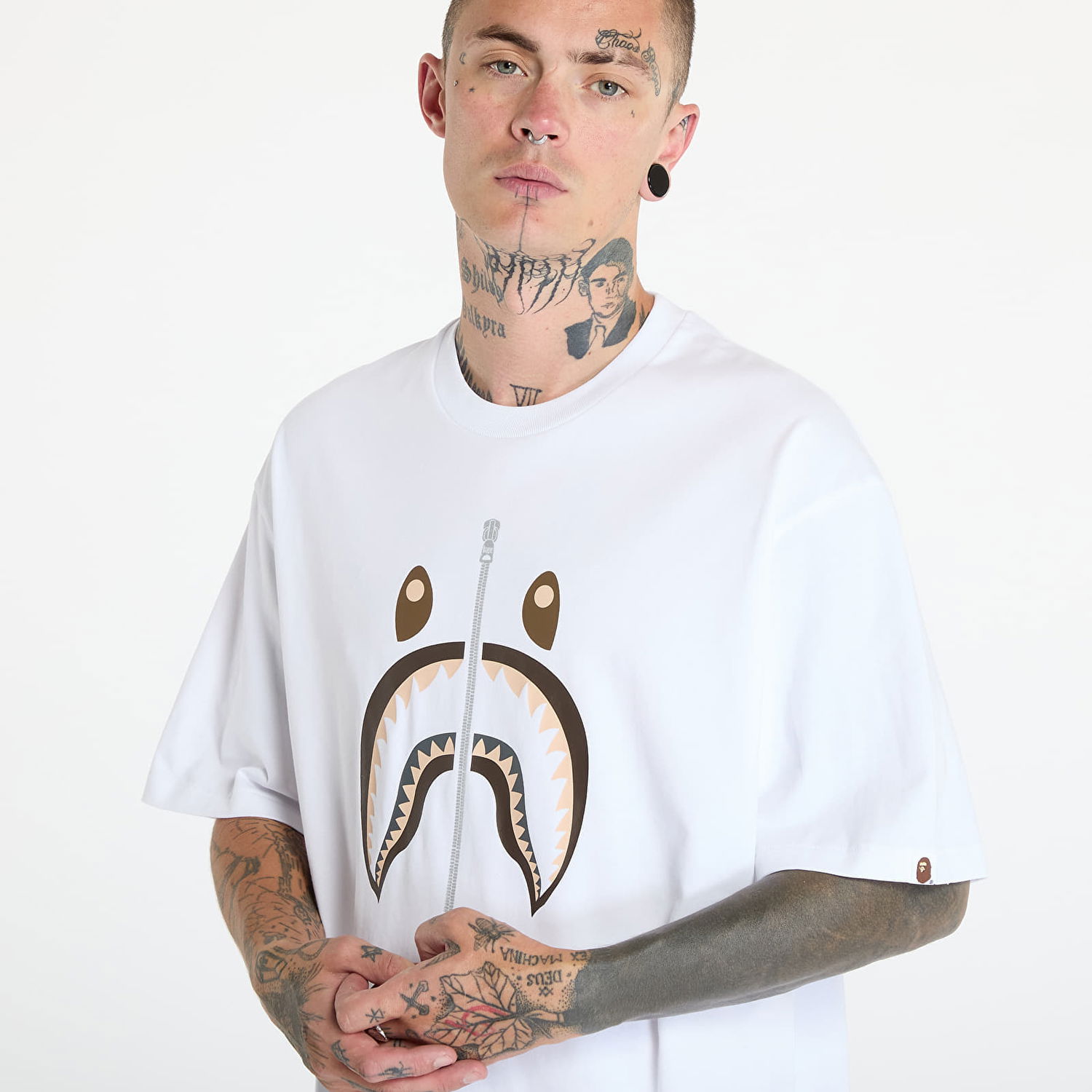 Tričko BAPE Shark Tee White Biela | 001TEK701312M WHT, 1