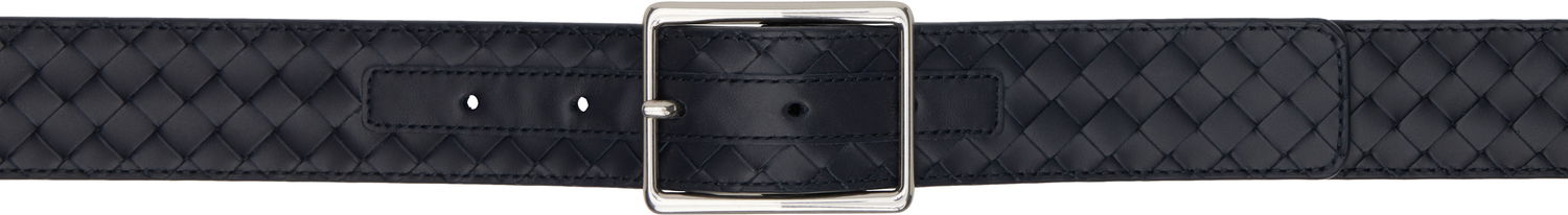Opasok Bottega Veneta Bottega Veneta Intrecciato Piccolo Leather Belt Navy | 796783V4LQ14028, 0