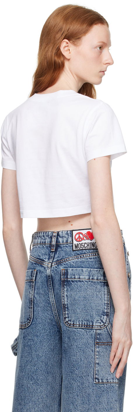 Moschino Jeans Graphic Crop T-Shirt