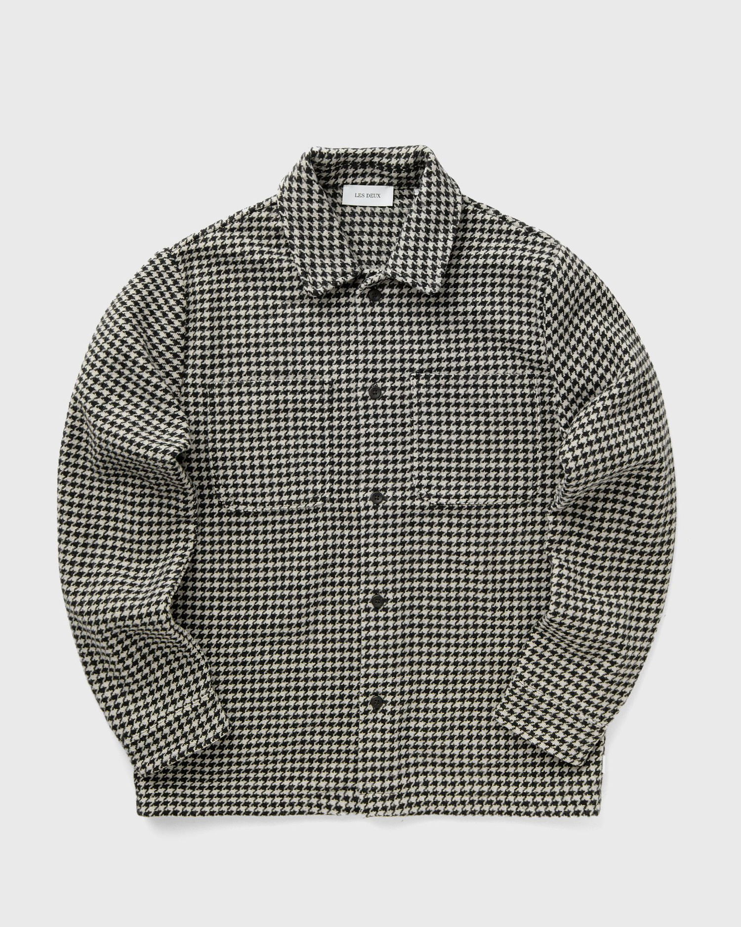 Košeľa Les Deux Houndstooth Overshirt Longsleeves Šedá | LDM640101-817100, 0