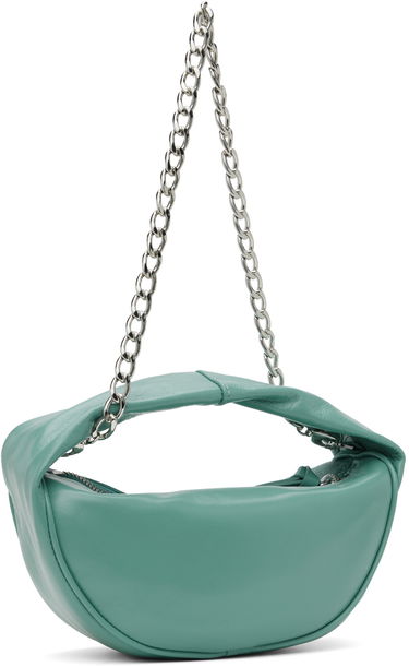 Taška cez rameno BY FAR BY FAR Cush Cadet Creased Leather Shoulder Bag Zelené | MWBTH014LL002BL052PL, 2