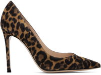 Suede Leopard Print Pumps