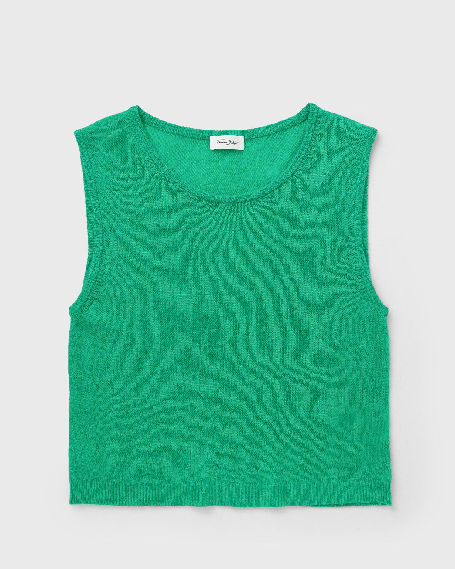 Tielko American Vintage American Vintage Sleeveless Knit Top, Size M Zelené | DUM18BE25-VERDOYANT-CHINE, 0