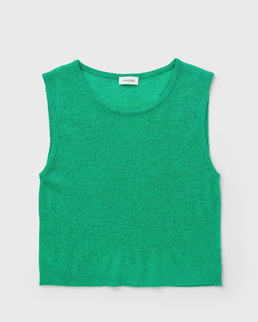Tielko American Vintage American Vintage Sleeveless Knit Top, Size M Zelené | DUM18BE25-VERDOYANT-CHINE, 0