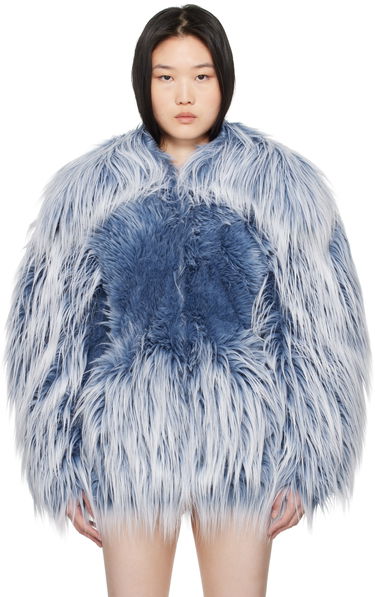 Kabáty Diesel Faux-Fur Jacket Modrá | A16453 0KNAB, 0