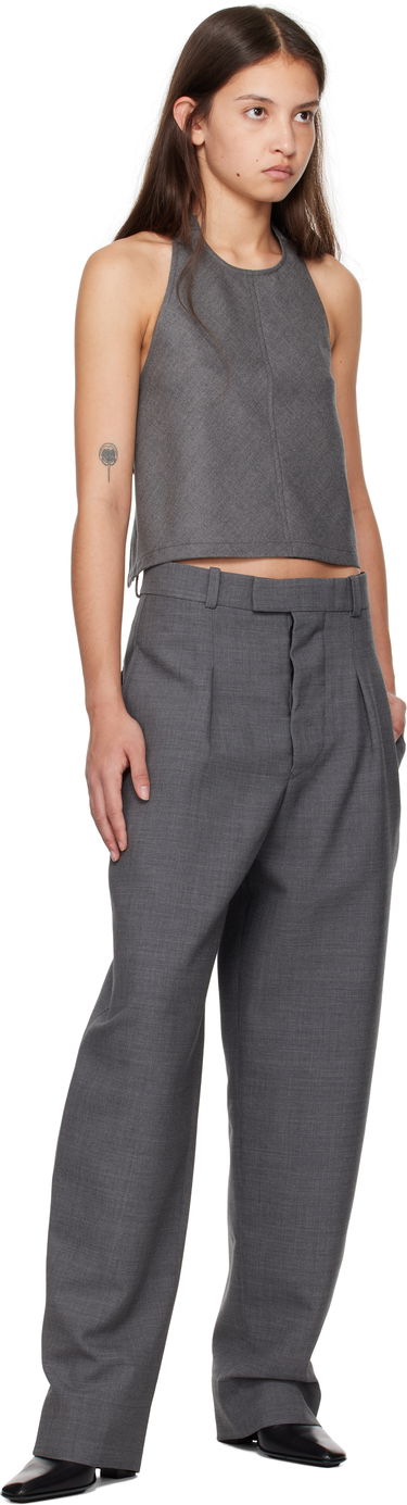 Tielko WARDROBE.NYC WARDROBE.NYC Halter Neck Sleeveless Top Šedá | W1058F24FL, 3