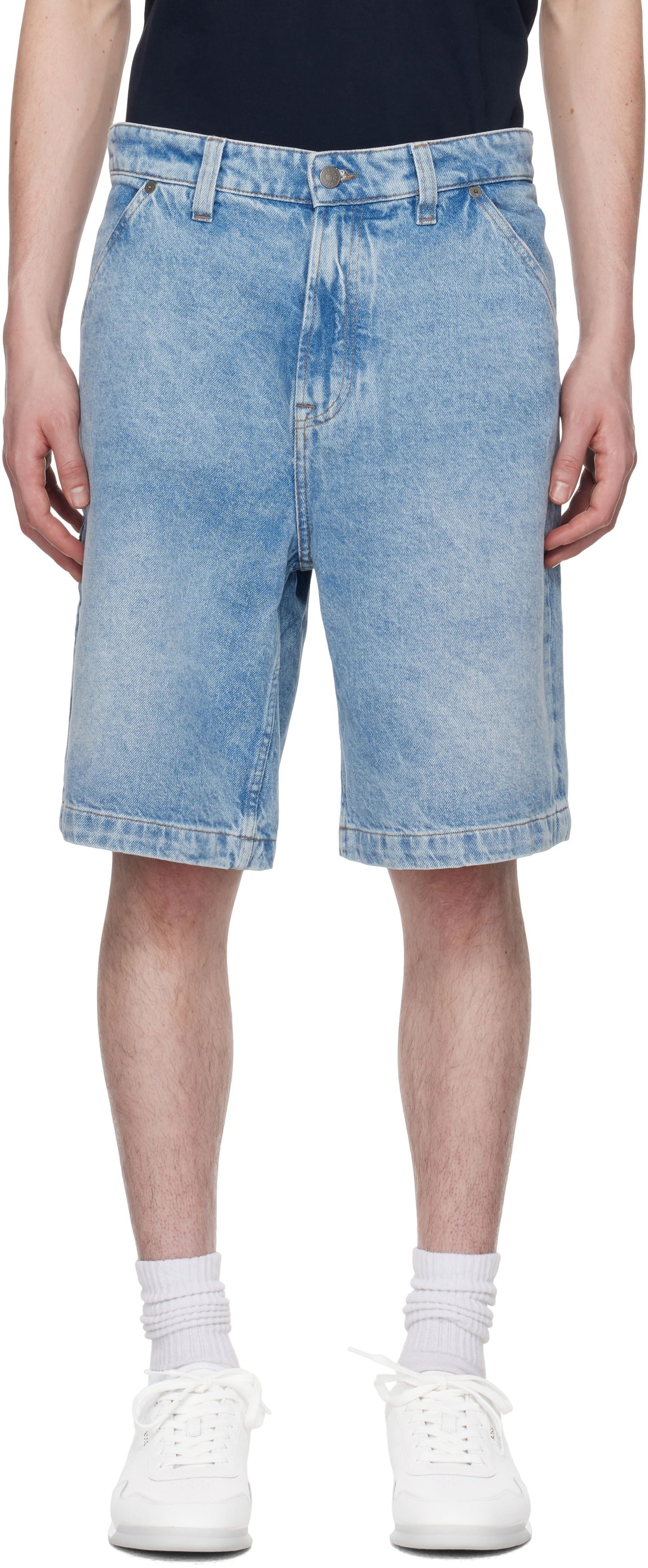 Šortky BOSS Faded Denim Shorts Modrá | 50537843, 0
