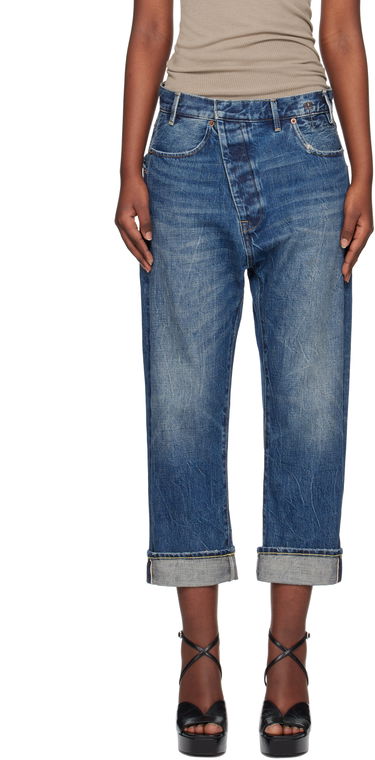 Džínsy R13 R13 Exene Crossover Cropped Jeans Modrá | R13WD139-D277A, 0