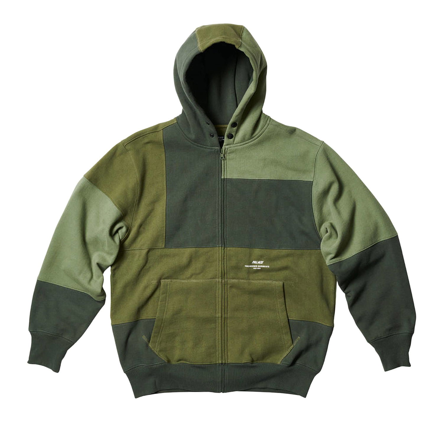 Bunda Palace Engineered Garments x Heavy Patchwork Zip Hood Zelené | P23CS190, 1