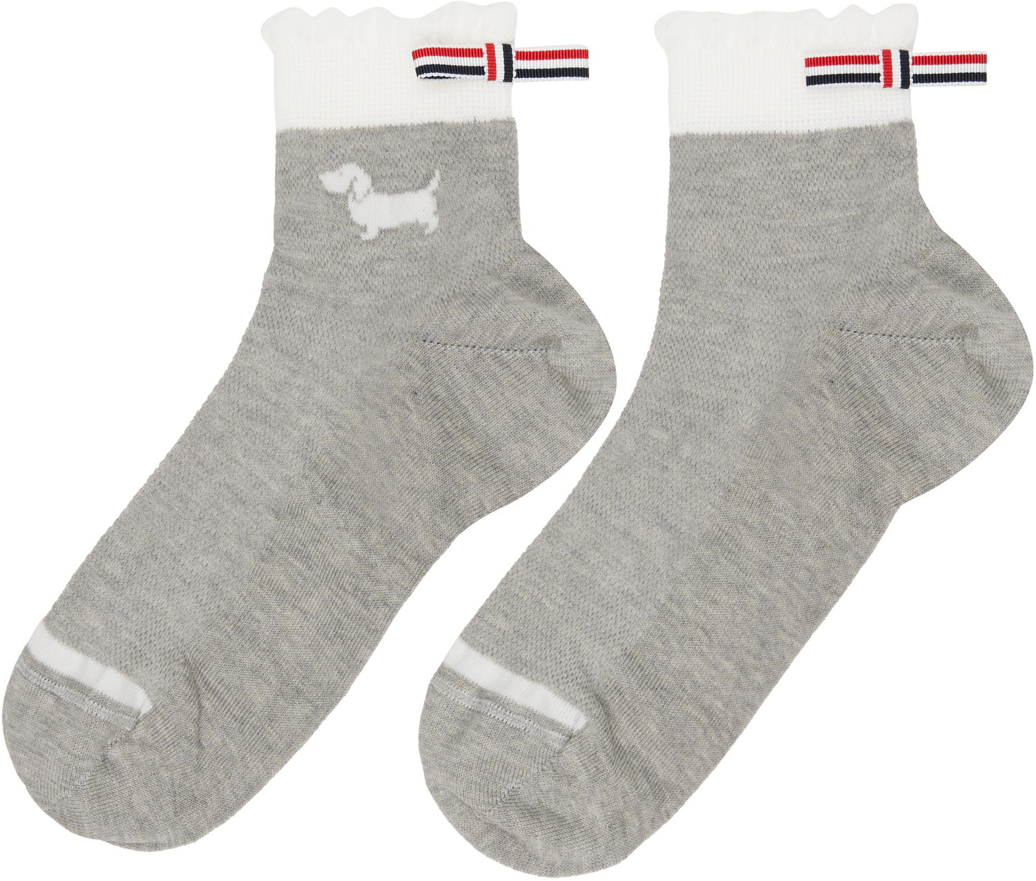 Ponožky Thom Browne Pointelle Stitch Hector Crew Socks Šedá | FAS240A-Y3011, 1