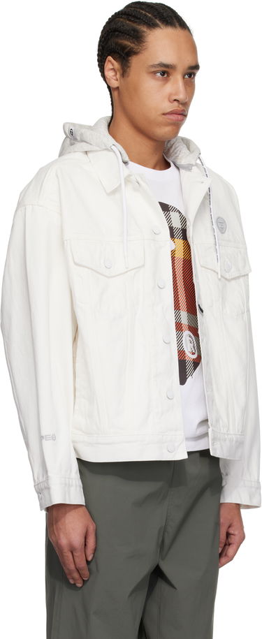 Bunda AAPE by A Bathing Ape AAPE by A Bathing Ape 'AAPE Now' Lightweight Denim Jacket Biela | AAPLJM7700XXNWHX, 1