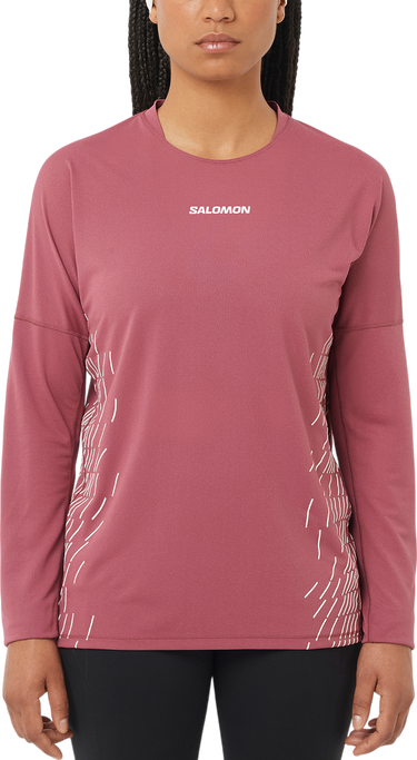 Tričko Salomon Salomon Sense Aero Graphic Long Sleeve T-Shirt Ružová | lc2697900, 0