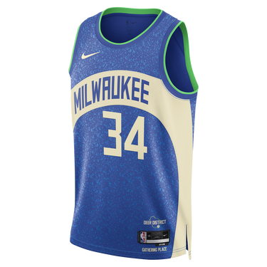 Dres Nike Dri-FIT NBA Swingman Giannis Antetokounmpo Milwaukee Bucks City Edition 2023/24 Jersey Navy | DX8509-407, 1