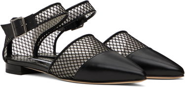 Sukňa Manolo Blahnik Manolo Blahnik Jatelah Mesh Ballerina Flats Čierna | 424-1853, 3