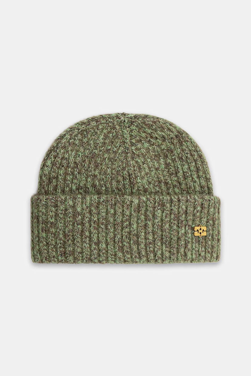 Kulicha GANNI Ribbed Melange Brushed Mohair Beanie Rôznofarebný | A7097