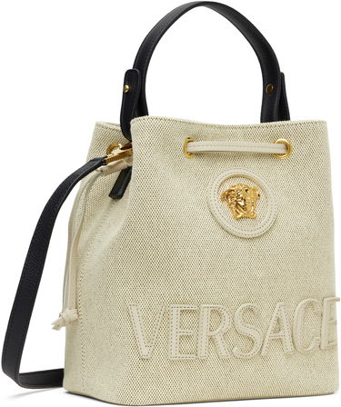 Kabelka Versace Versace Bucket Fabric & Leather Bag Béžová | 1018297_1A13696_6K72V, 1