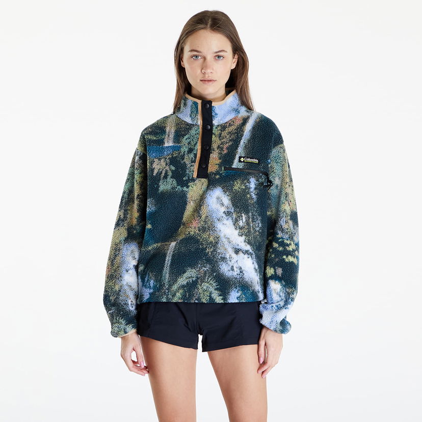 Mikina Columbia Helvetia Half Snap Sweatshirt Green Rôznofarebný | 2014561388