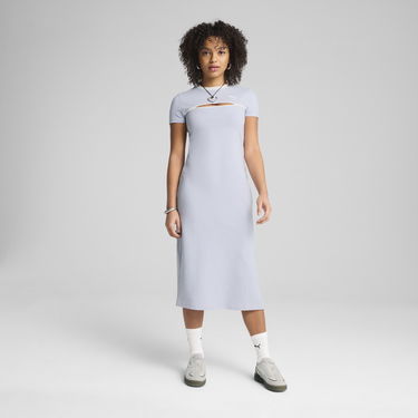 Šaty Puma WARDROBE ESS Midi Cutout Dress Modrá | 629769_47, 3