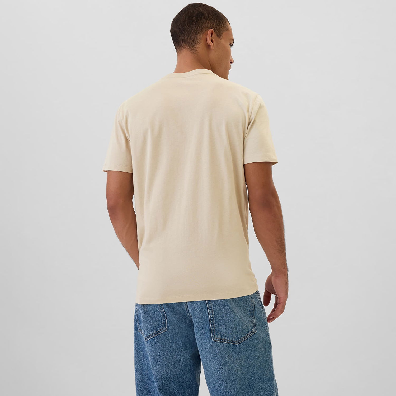 Tričko GAP T-shirt Logo New Arch Tee Bedrock M Béžová | 570044-26, 1