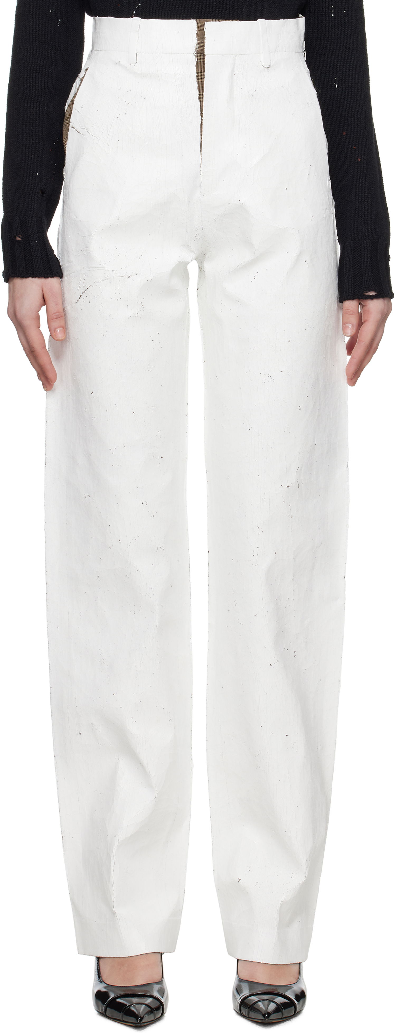 Nohavice Maison Margiela MM6 Maison Margiela Tailoring Trousers Biela | S62KB0224 M35437, 0