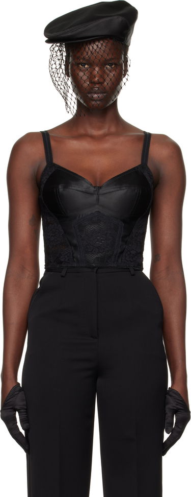 Tielko Dolce & Gabbana Lace & Satin Bralette Camisole Čierna | F7AC7T GDCL9, 0