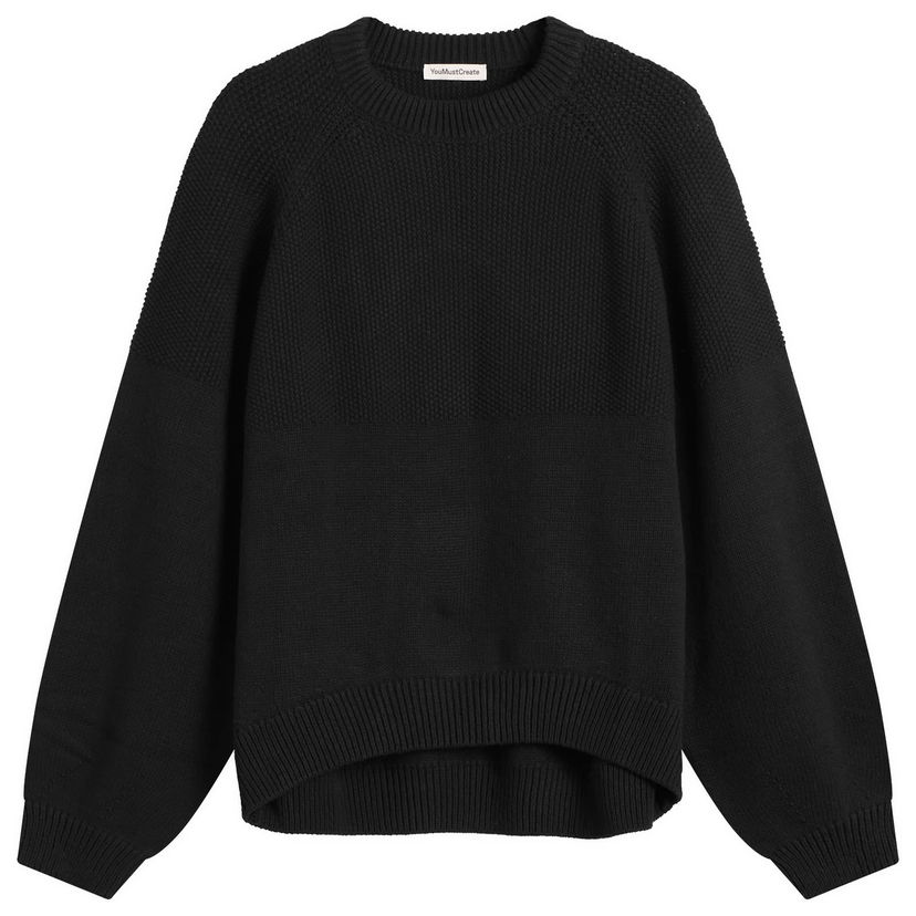 Sveter YMC Bellow Sleeve Knit Sweater Čierna | Q8ZAK-01