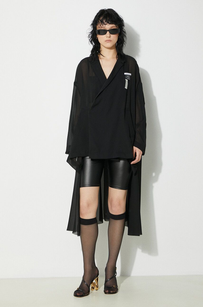 Košeľa UNDERCOVER Undercover Asymmetric Sheer Shirt Čierna | UC1D1304.2, 1