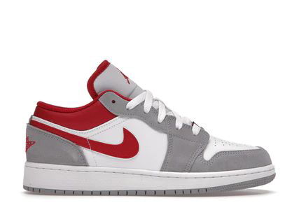 Jordan 1 Low SE "Light Smoke Grey/Gym Red" GS