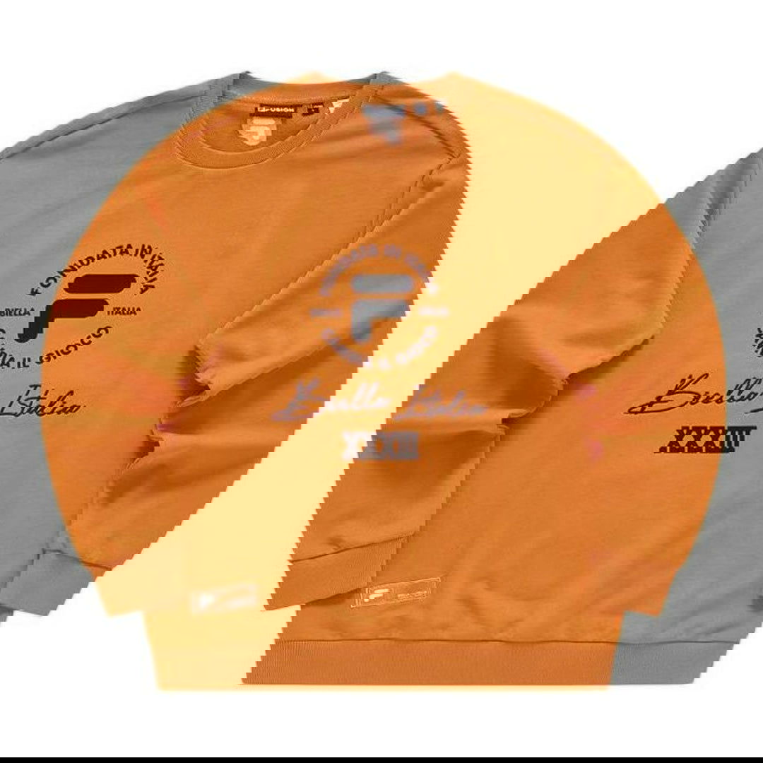 Mikina FILA Fusion Logo Printed Sweater Oranžová | T11M345204F-OR, 0
