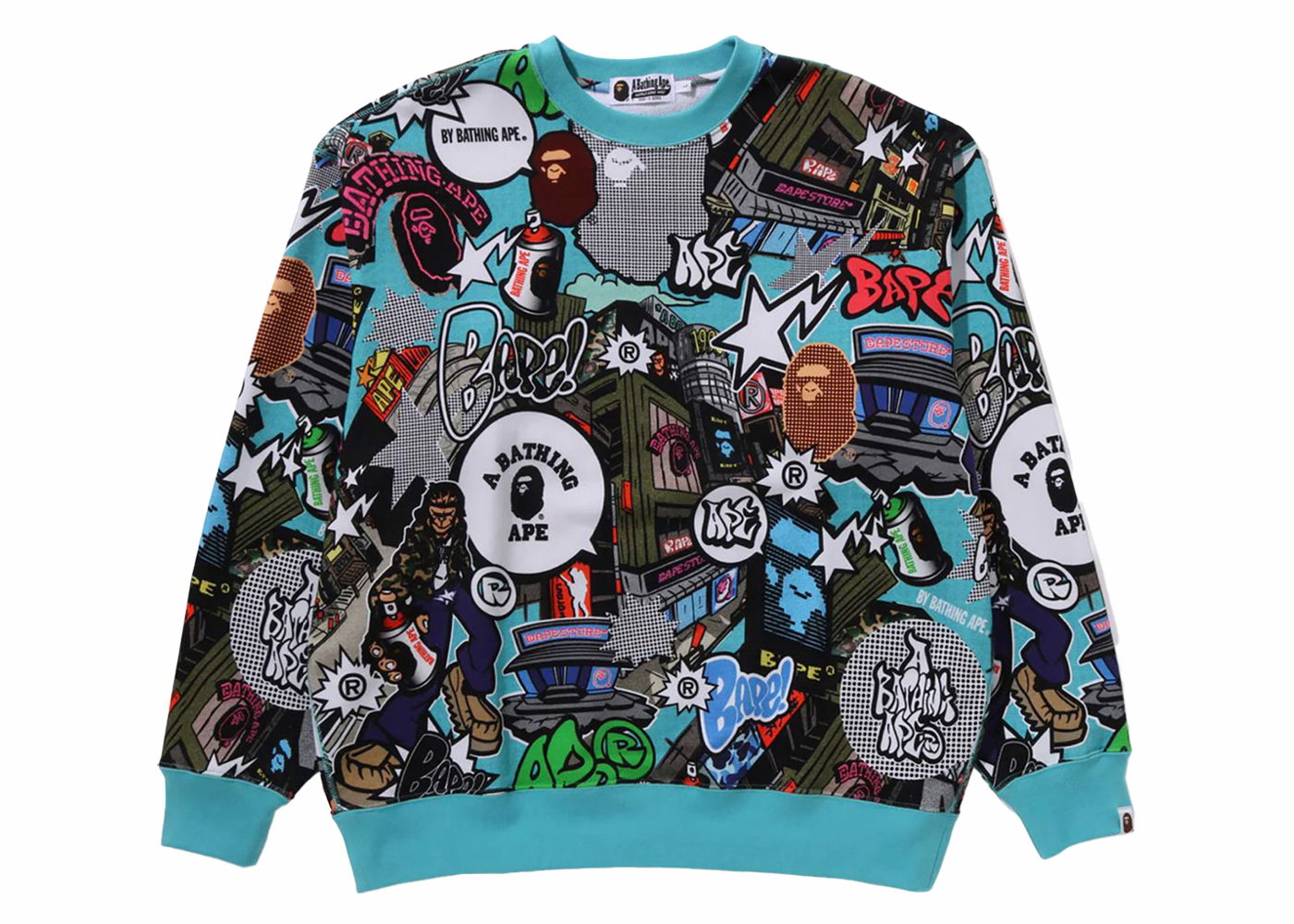 Mikina BAPE BAPE Comic Art Crewneck Multicolor Rôznofarebný | 1K30-113-305, 0